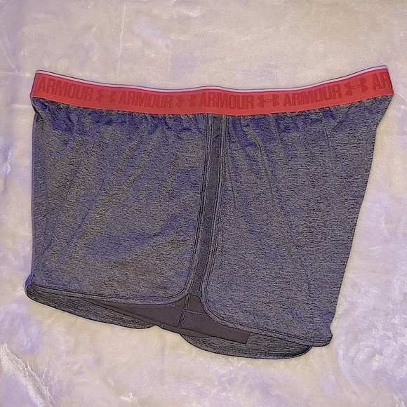 UNDER ARMOUR 🩳 2-in-1 GRAY/RED ATHLETIC SHORTS w/BUILT-IN COMPRESSION SHORT XXL - Picture 9 of 10